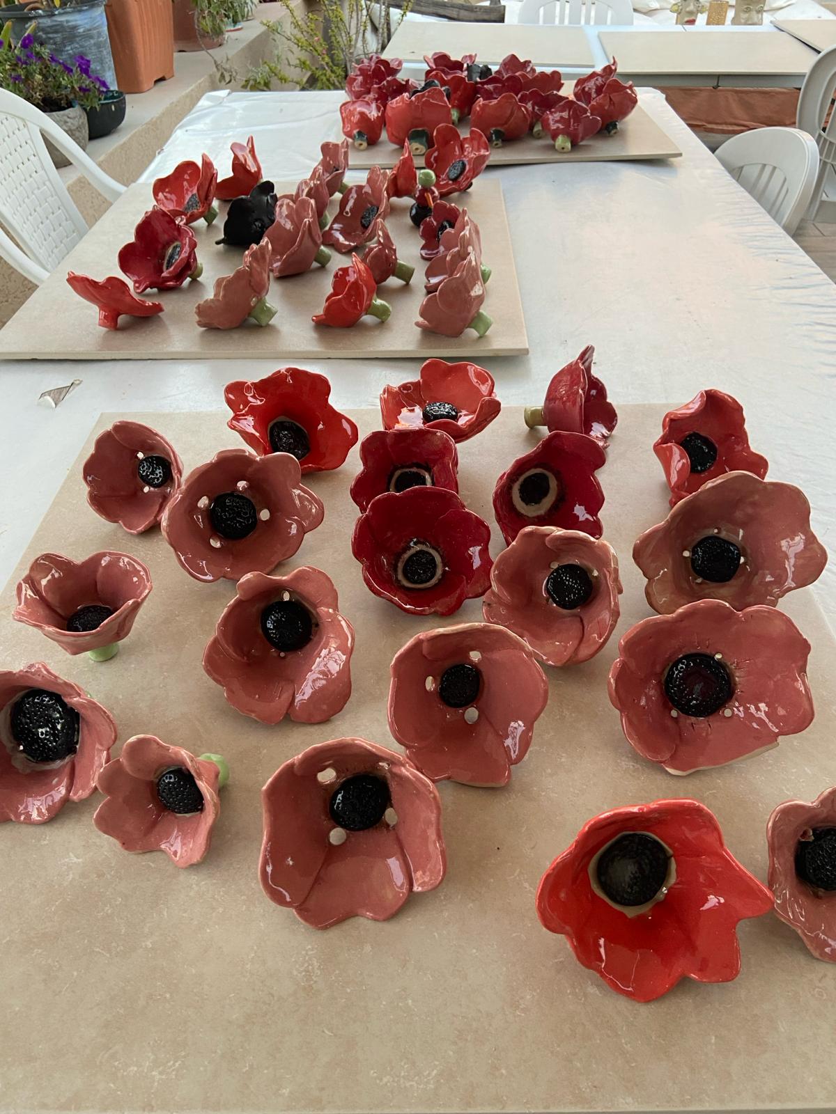 Ceramic poppies 7