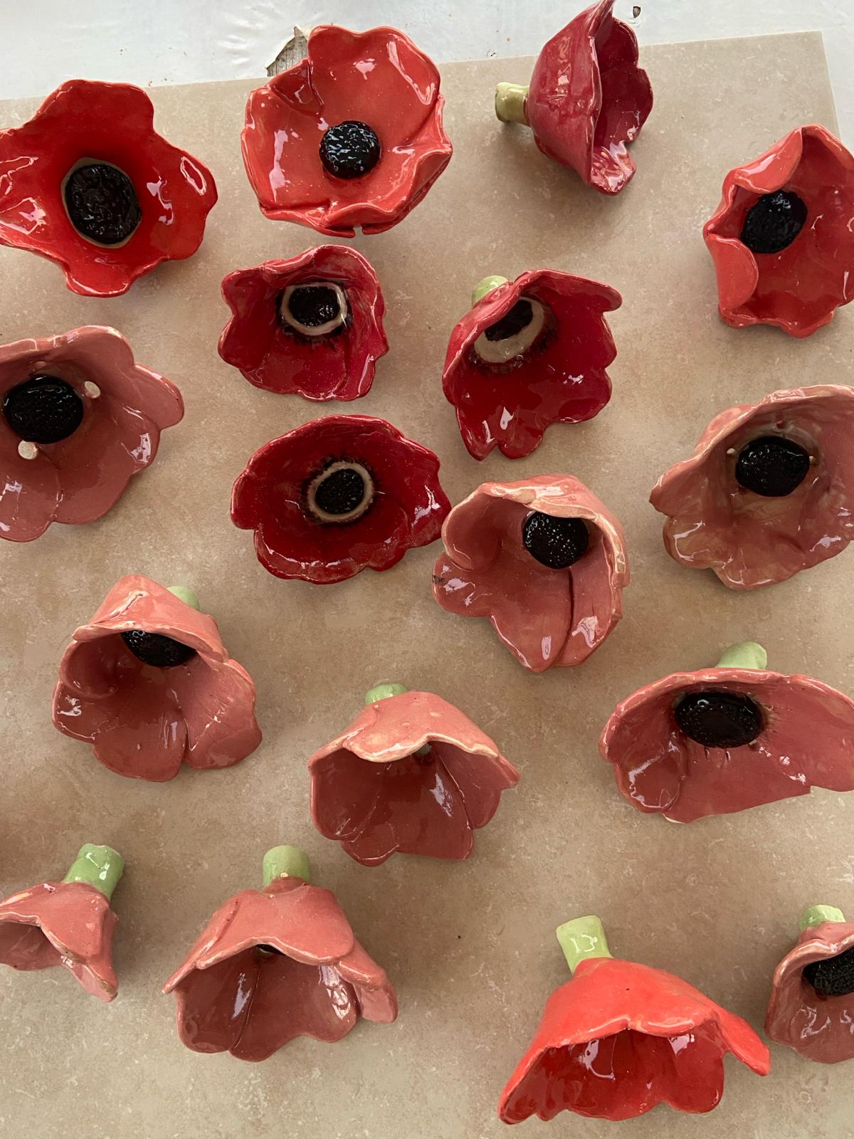 Ceramic poppies 4