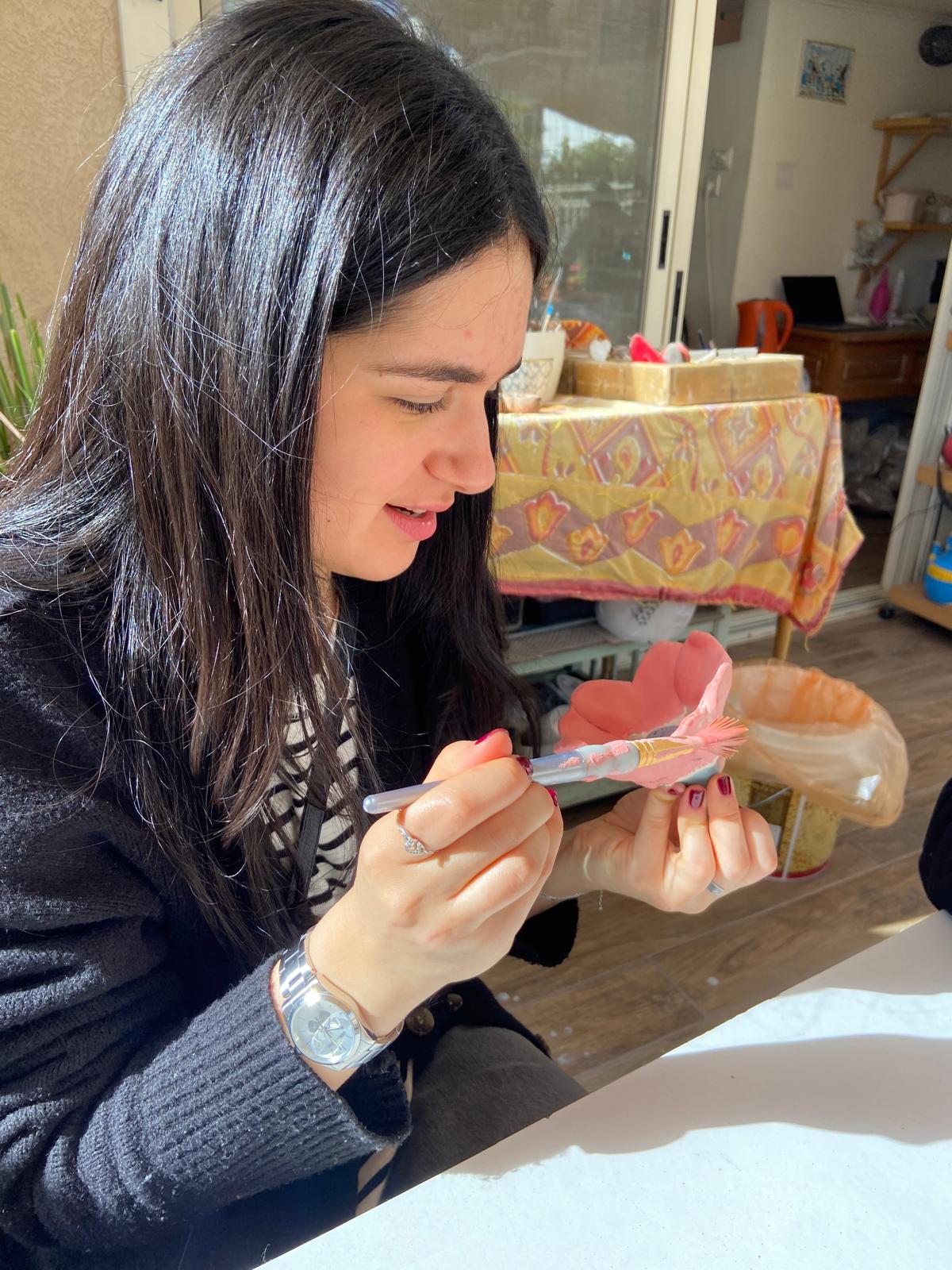 Ceramic workshop on Myriam's Tel Aviv terrace 5